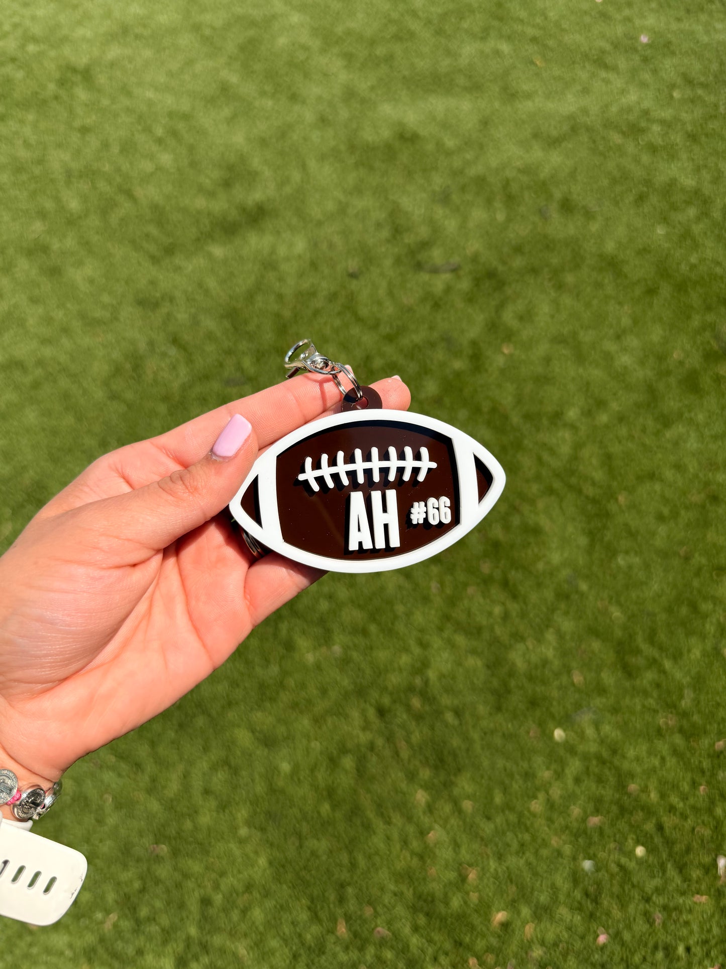 Personalized Football Acrylic Tag