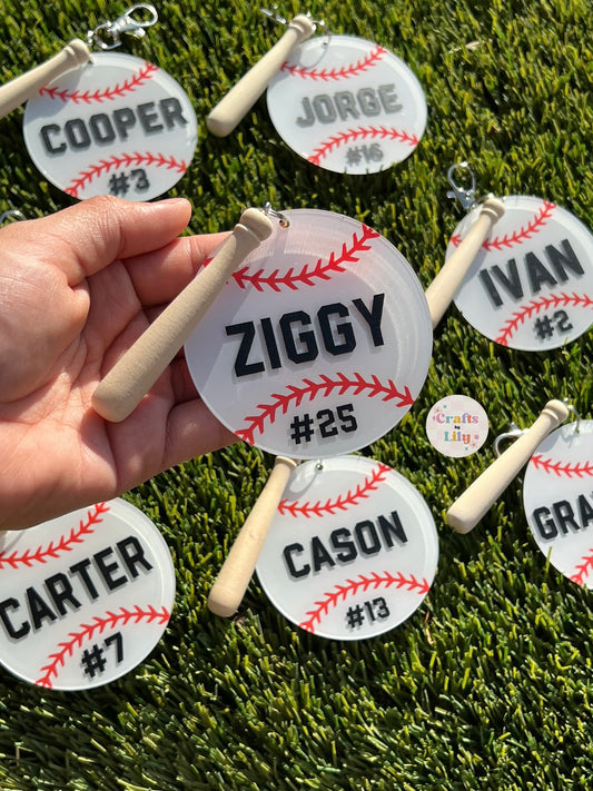 Baseball Acrylic Keychain