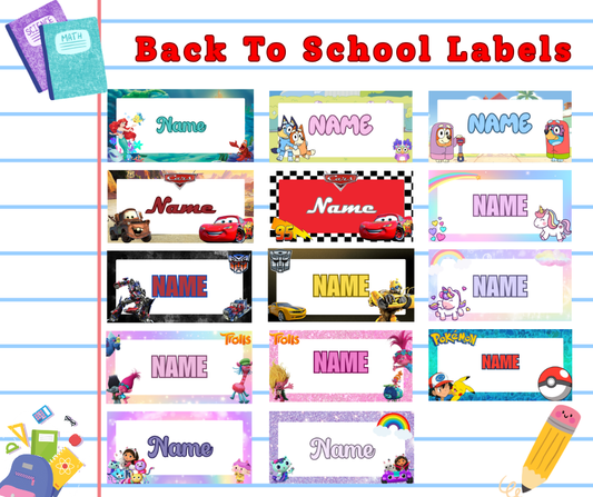 Back-To-School Labels