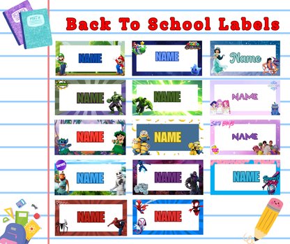 Back-To-School Labels