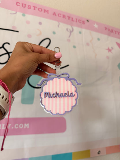 Personalized Coquette Acrylic Tag