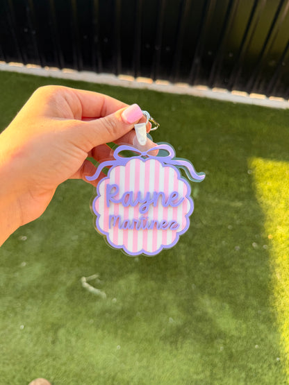 Personalized Coquette Acrylic Tag