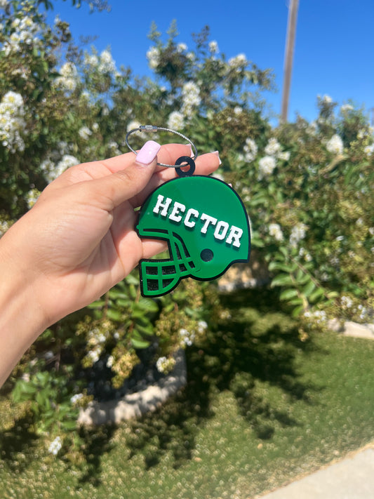 Custom Football Helmet Bag Tag