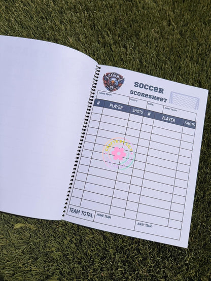 Custom Soccer ScoreKeeper Notebook