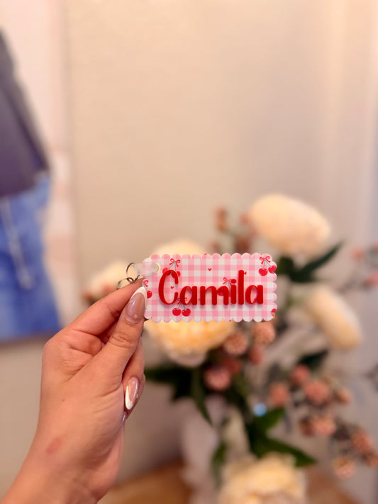 Scalloped Name Bag Tag